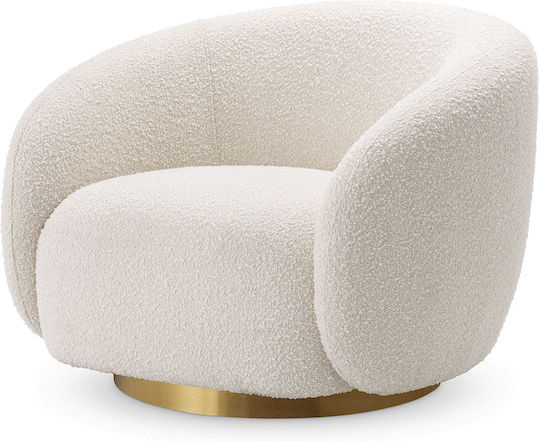 Brice Sessel White / Gold 96x85x72cm
