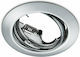 Trio Lighting Jura Rund Metallisch Einbau Spot mit Fassung GU10 Silber 8.3x8.3cm. 1Stück