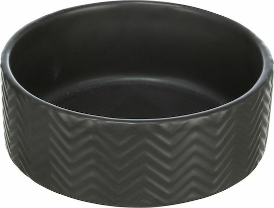 Trixie Ceramic Keramik Schalen Futter & Wasser für Hund & Katze 900ml 16cm in Schwarz Farbe