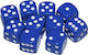 Dice Plastic Blue 1x1cm 10pcs