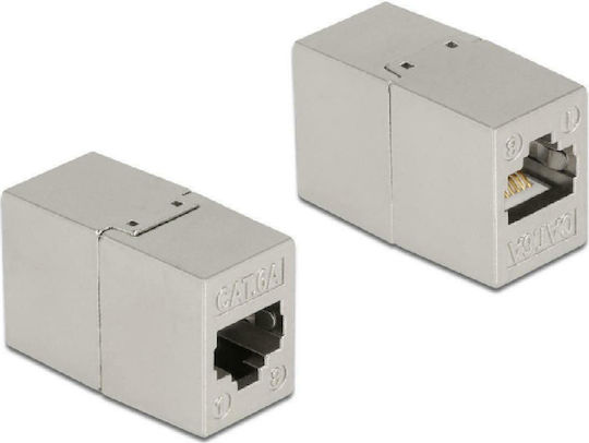 DeLock Μετατροπέας RJ-45 female σε RJ-45 female Ασημί 1τμχ 87037