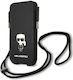 Karl Lagerfeld Saffiano Metal Logo L Beutel Schwarz KLHCP12LOPHKMK