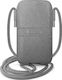 Guess Saffiano Metal Logo L Чорап и чанта Сив