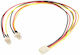 StarTech 3-Pin-Lüfter - 3-Pin-Lüfter Kabel 0.3m Mehrfarbig (TX3SPLIT12)