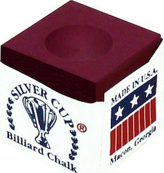 Tweeten Chalk Silver Cup Tebesiri Μπιλιάρδου Burgundy 12pcs 12pcs 7502