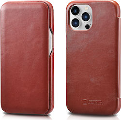 iCarer Curved Edge Vintage Book Leather Red (iP...