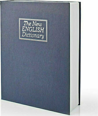 Βιβλίο Χρηματοκιβώτιο Με Κλειδαριά The New English Dictionary Μπλε 18x11.5x5.5cm