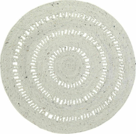 Nattiot Bibek Kinder Teppich Ecru Rund mit Durchmesser 110cm