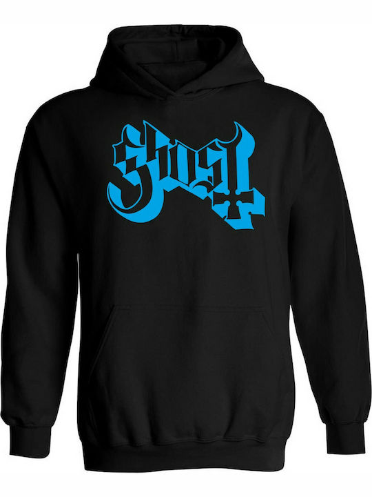 Ghost Logo Φούτερ με Κουκούλα σε Μαύρο χρώμα