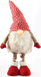 Aca Christmas Fabric Outdoor Illuminated Dwarf Figure Red Battery 33x33x10cm