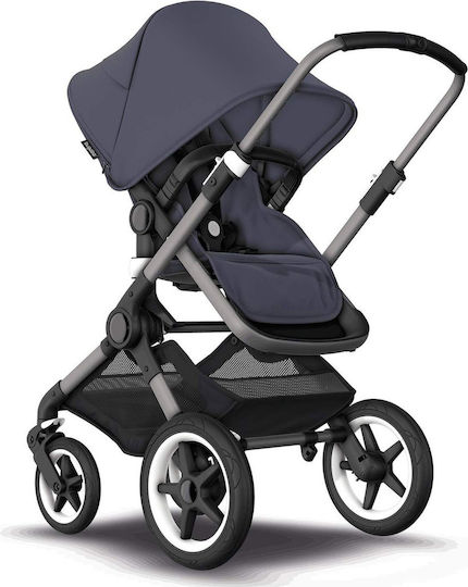 Bugaboo Fox 3 Adjustable 2 in 1 Baby Stroller Suitable for Newborn Graphite Stormy Blue 9.9kg