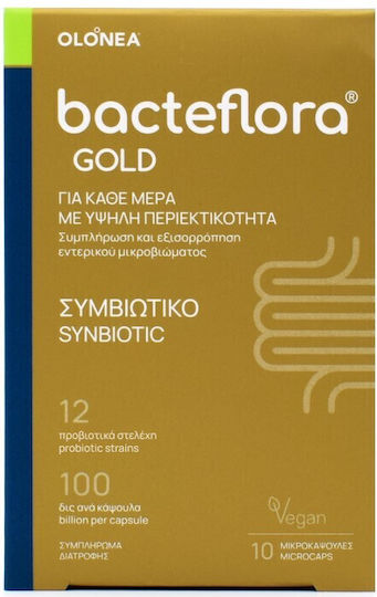 Olonea Bacteflora Gold with Probiotics and Prebiotics 10 veg. caps