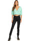 Shore Line High Waist Women's Jean Trousers in Skinny Fit Black