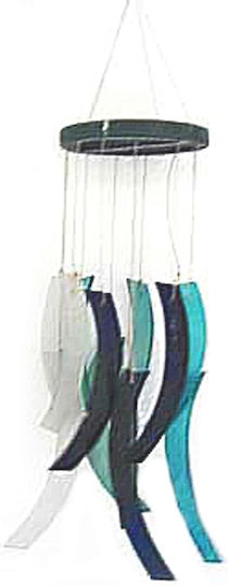 Zaros Decorative Melody Melody Handmade Blue Glass 50x10x50cm