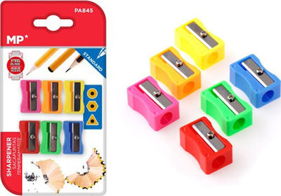 MP Plastic Pencil Sharpener Multicolour 6τμχ