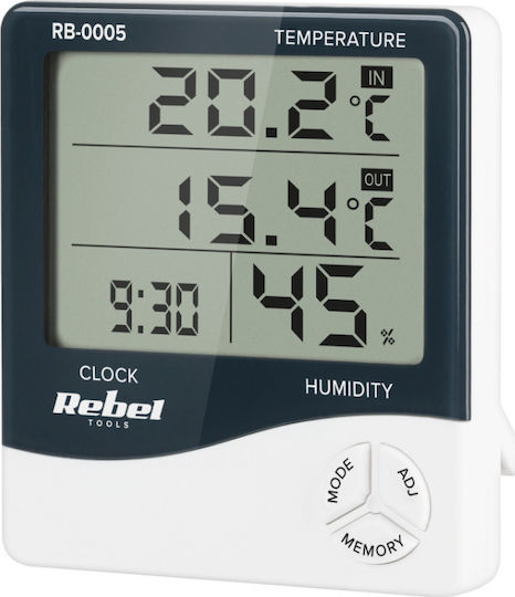 Rebel Indoor - Outdoor Thermometer & Hygrometer Wall Mounted / Tabletop