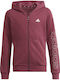 Athletic Kids Sweatshirt Cardigan Cotton with Hood Burgundy Essentials