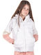 Kids Sweatshirt Cardigan Fleece with Hood White