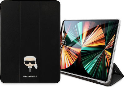 Karl Lagerfeld Saffiano Karl's Head Flip Cover Σιλικόνης / Δερματίνης Μαύρο (iPad Pro 12.9")