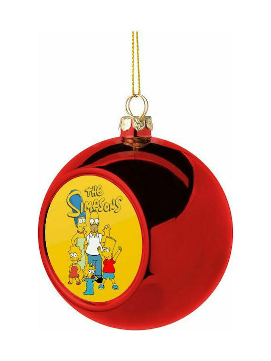 The Simpsons, Christmas tree ball Red 8cm