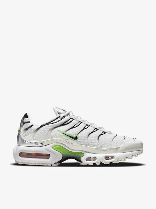 TN Air Max Plus Дамски Сникърси Бели / Неонови / Черни / Металик Сребърни