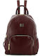 Leather Women's Bag Backpack Burgundy