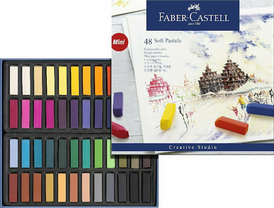 Faber-Castell Soft Pastels Set von Buntstiften mit 48 Farben