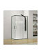 Karag Efe 100 NR-10 Cabin for Shower with Sliding Door 90x140x190cm Clear Glass Nero