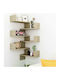 Corner Wall Shelves Sonoma Oak (2 Pieces) 40x40x50cm