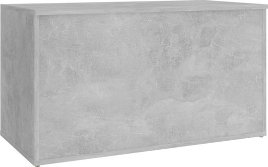 vidaXL Декоративна куфар Дърво Grey Concrete 84x42x46бр