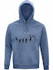 Hoodie Unisex, Organic "Basketball Evolution", Blue