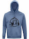 Hoodie Unisex, Organic " Beast Mode ", Blue