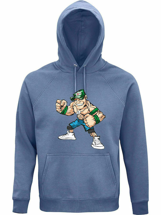 Hoodie Unisex, Organic " John Cena ", Blue