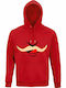 Unisex Hoodie, Organic " Kinky Lover ", Red