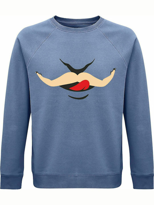 Sweatshirt Unisex, Bio " Kinky Lover ", Blau