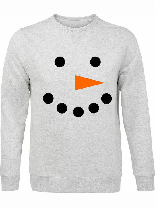 Sweatshirt Unisex, Organic " Snoawman ", Ash