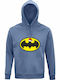 Hoodie Unisex, Organic " Batman loves Christmas ", Blue