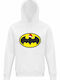 Hoodie Unisex, Bio " Batman liebt Weihnachten ", Weiß