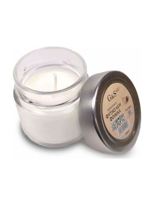 Scented Candle Jar with Scent Powder White 106gr 1pcs