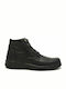 Boxer Men's Leather Military Boots Black