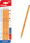 Motarro MC050-8 Pencil HB Set with Eraser Yellow 4pcs