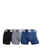 Cristiano Ronaldo Herren Boxershorts Black / Grey / Blue 3Packung