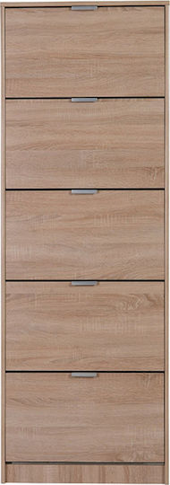 Suport pentru pantofi Hugo 25 cu 5 Rafturi Sonoma L67xW28xH191.5cm