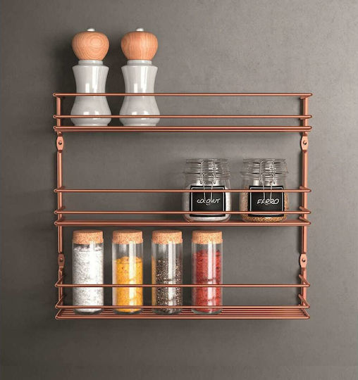 Metaltex Wall Shelf Pepito Metal 32x32x32cm Rose Gold