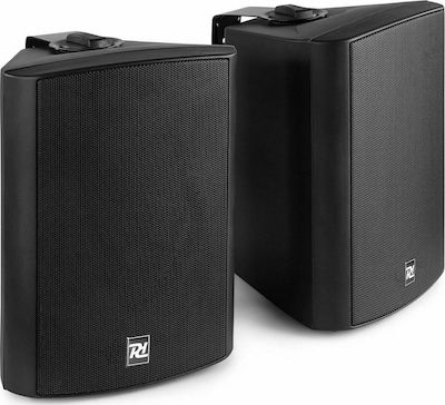 Power Dynamics Powered On-wall Speakers 60W with Bluetooth DS65MB 100.063 (Pair) 22x30x24cm in Black Color