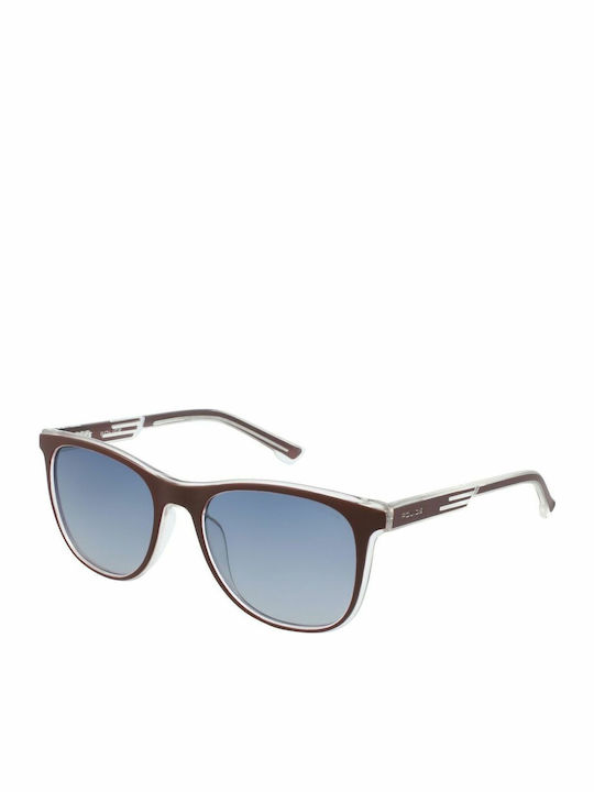 Police Men's Sunglasses with Burgundy Plastic Frame SPL960 ATCP