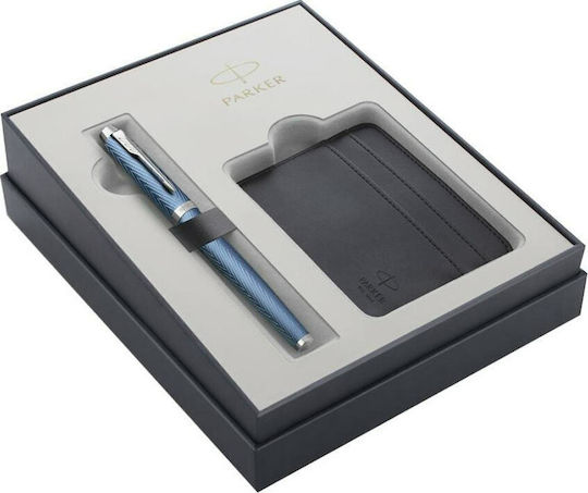 Parker I.M. Premium Schreibtischset Blau-Grau CT 2 Stück