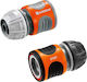 Gardena Ogs 18279-34 Ταχυσύνδεσμος Σετ 2τμχ (Με στοπ/Χωρίς Στοπ) με Αρσενικό-Θηλυκό Σπείρωμα