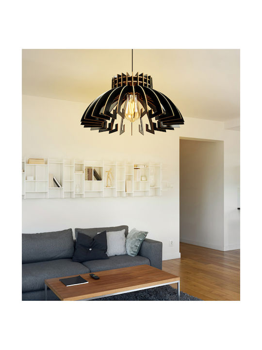 HomeMarkt Black Ceiling Light with E27 Socket 54x6x65cm