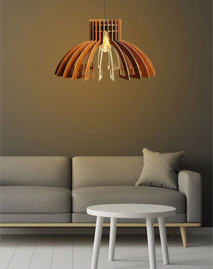 HomeMarkt Кестеняво Висящо Таванно Осветително Тяло Кафяво с Цокъл E27 54x65см